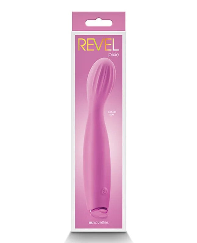 Vibrador de punto G 5" Revel Pixie color rosa recargable