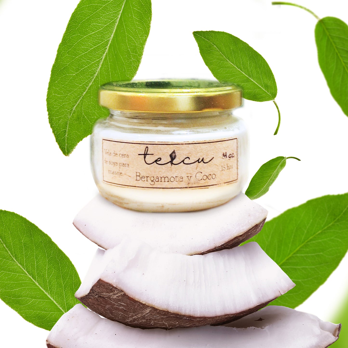 TeicuVela Sugerente Bergamota Coco 4 oz.