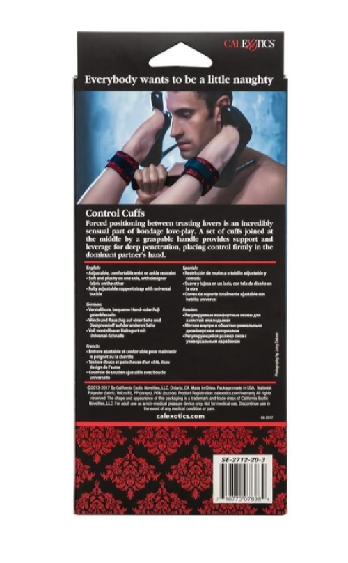 Esposas de control tobillo muñeca Calexotics Scandal de lujo ajustable
