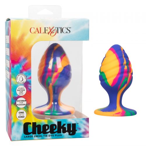 Plug Anal Calexotics Cheeky Tie-Dye largo de remolino