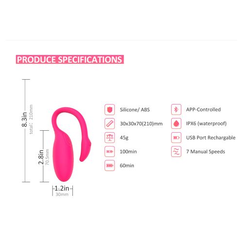 Vibrador de clítoris y punto G Flamingo App recargable