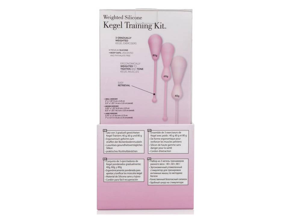 Kit entrenamiento Kegel Calexotics Inspire conos vaginales rosa