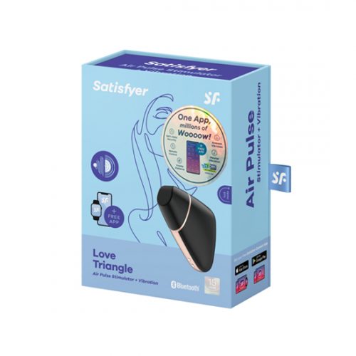 Estimulador de clítoris compacto Satisfyer Love Triangle App pulsos de aire y vibracion