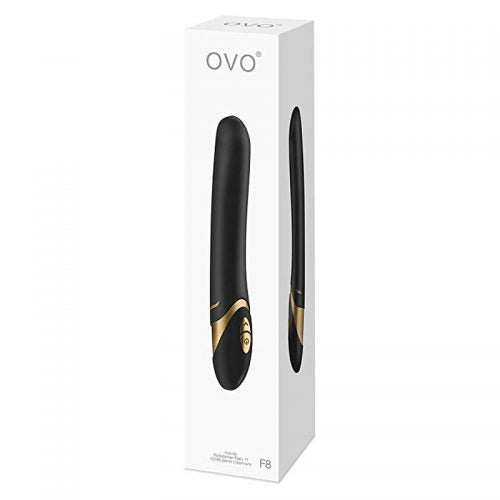 Vibrador 7” de Lujo OVO F8 Black/Gold 5 modos de vibración