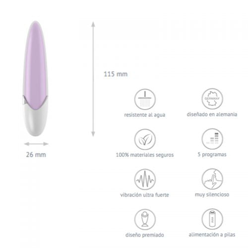 Mini Bala Vibradora OVO D2 estimulación zonas erógenas - D-Rose