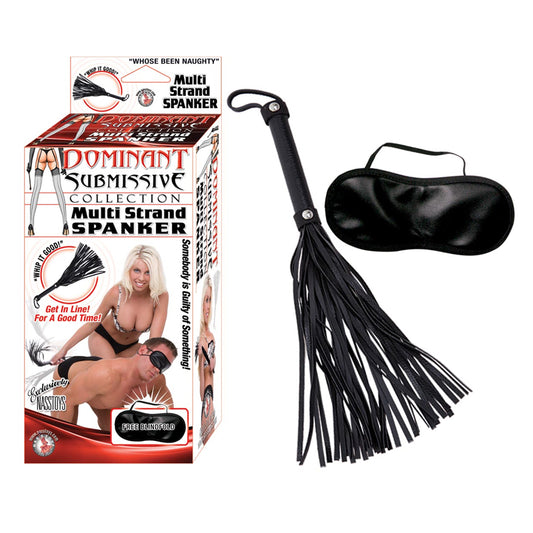 Látigo Nasstoys Dominant Submissive cuero negro reforzado