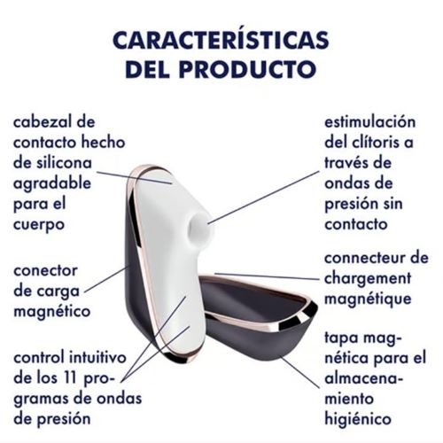Estimulador de clítoris portátil Satisfyer Pro Traveler pulsos de aire recargable